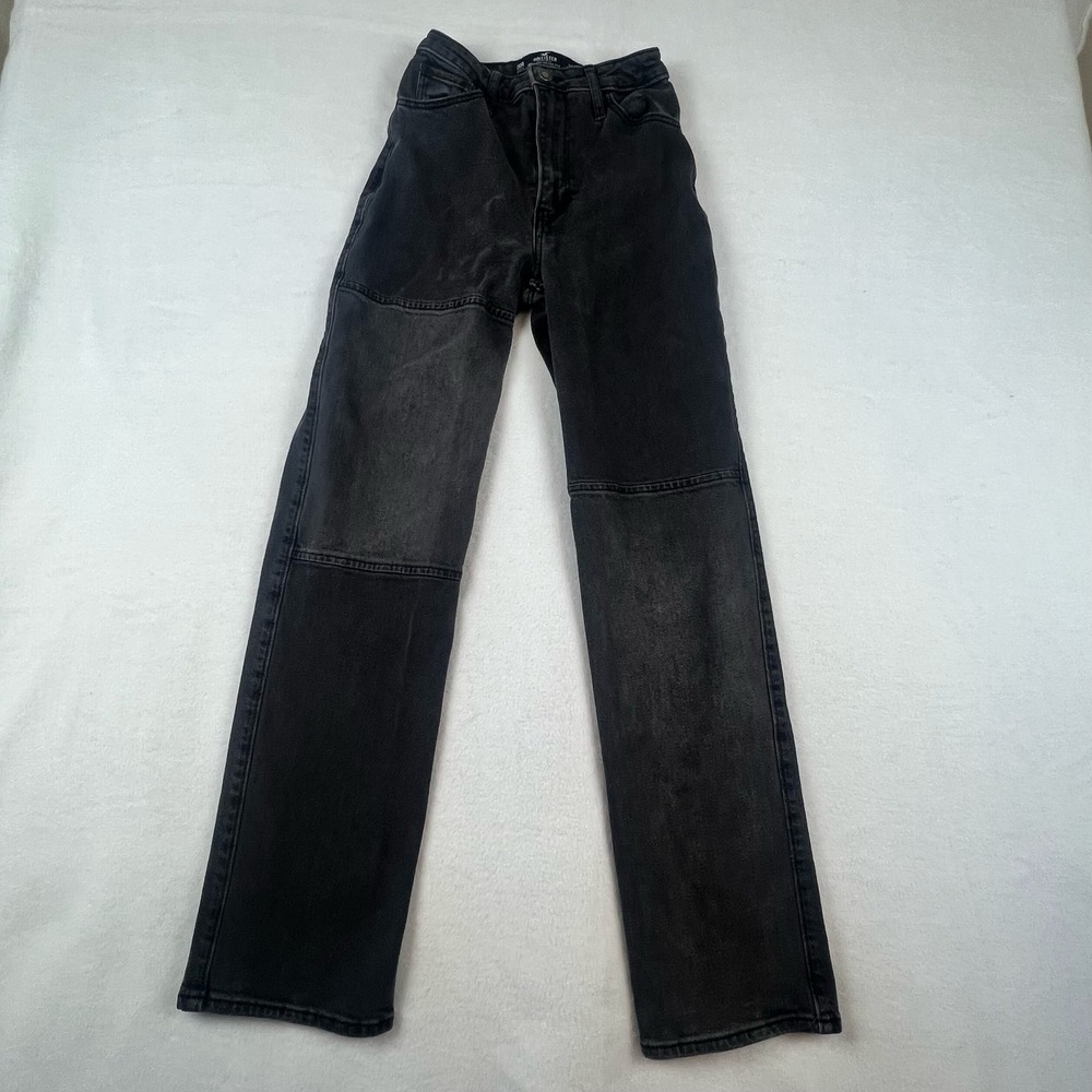 Hollister Ultra High-Rise Dad Jeans Women's 00R / W23 L31 Black Vintage Stretch